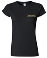 Mack Ladies Slim-Fit Black T-shirt - Gold Bridge Logo