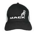 Black/White Mack Mesh Back Cap with White Embroidered Logo